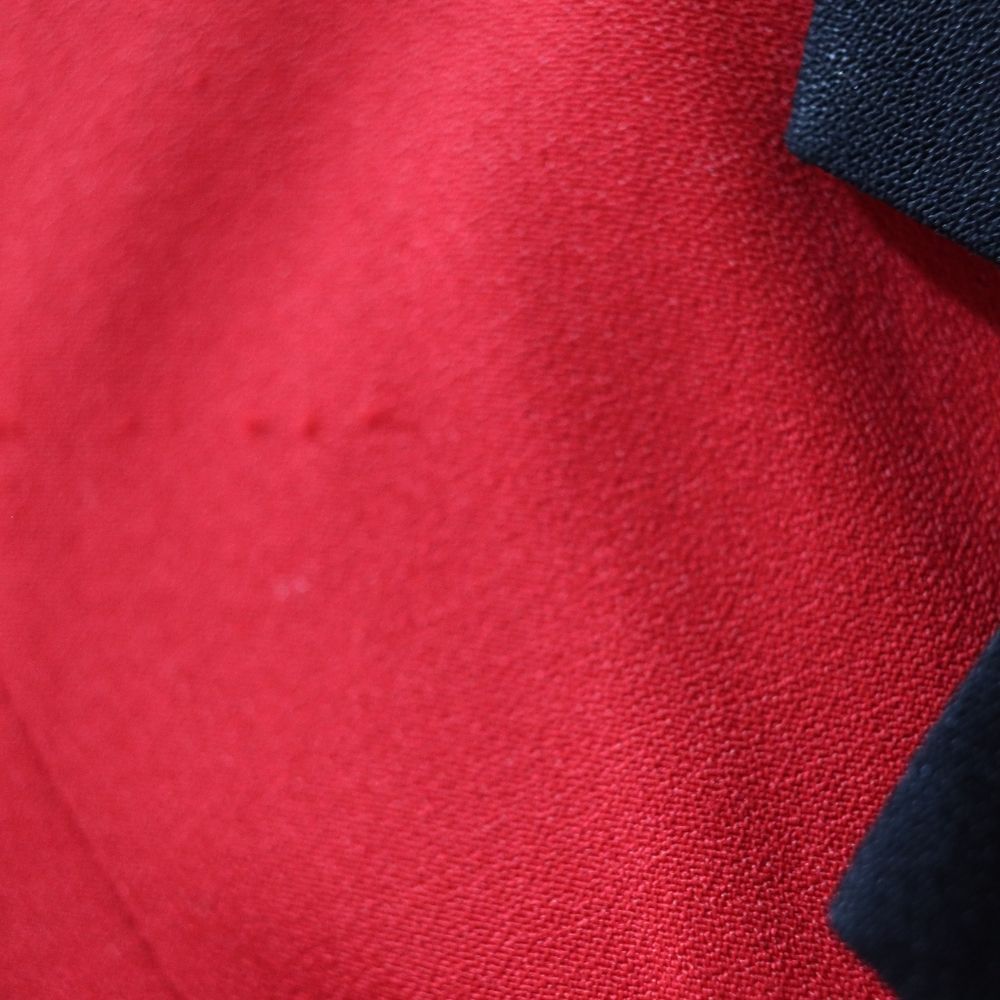 Taurus II Vintage 80s Red Black Trim Pantsuit Womens 10 Retro Power Suit Set - Picture 16 of 16